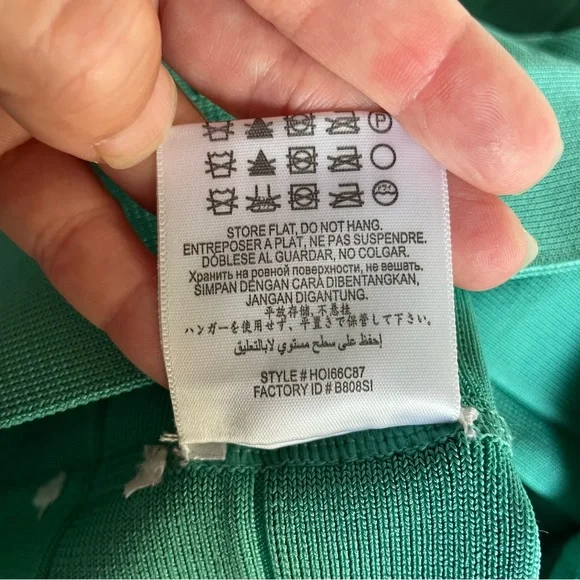 Herve Leger Connie viscose-blend dress in aqua jade size S small